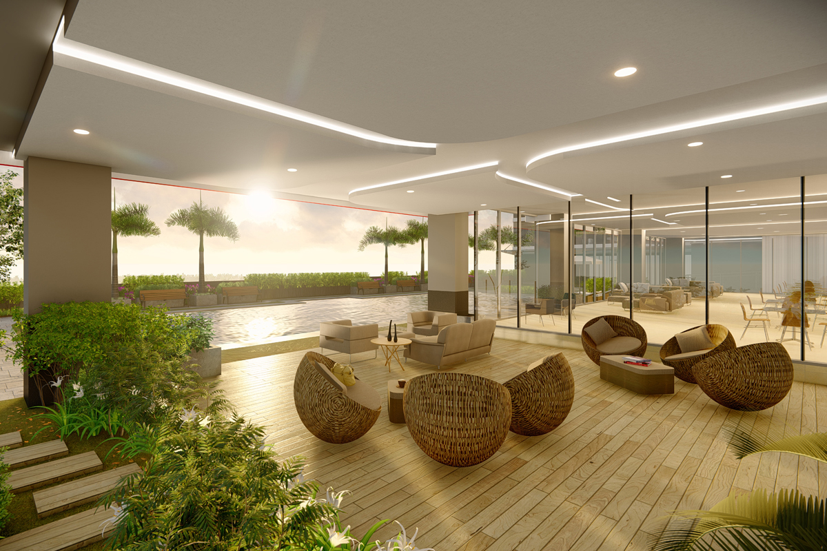 ASYA Design Projects-Red Residences Amenity Sunset View